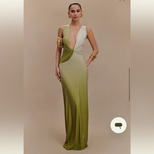Meshki Stella draped slinky maxi dress